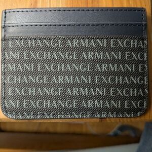 Armani Exchange Black and Navy Card Holder